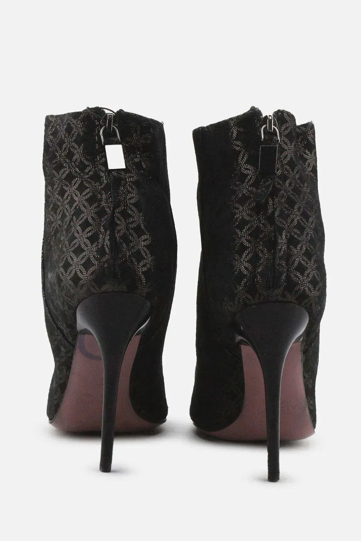 Albano Zipper Stilettos Ankle Boots | Textile