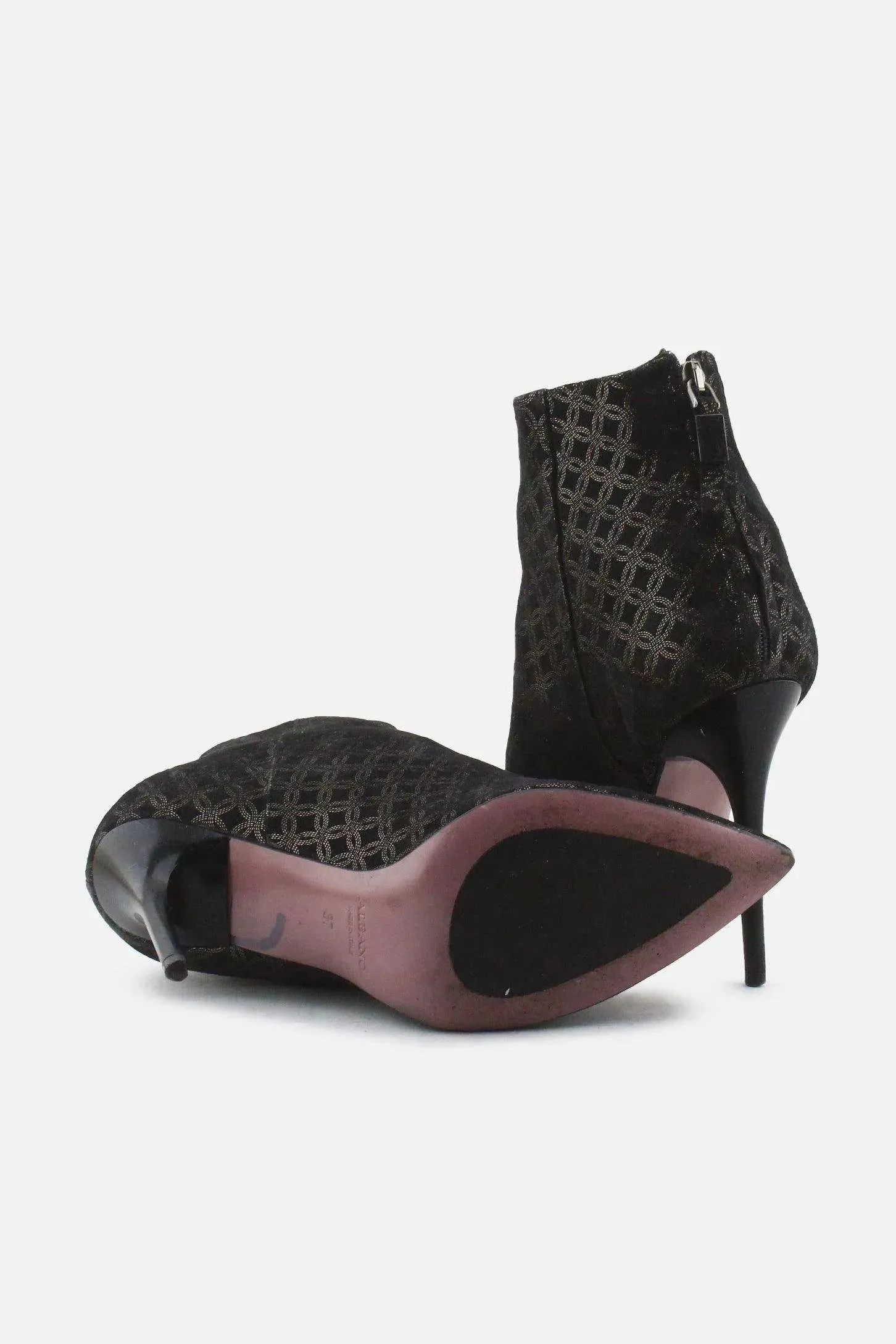 Albano Zipper Stilettos Ankle Boots | Textile