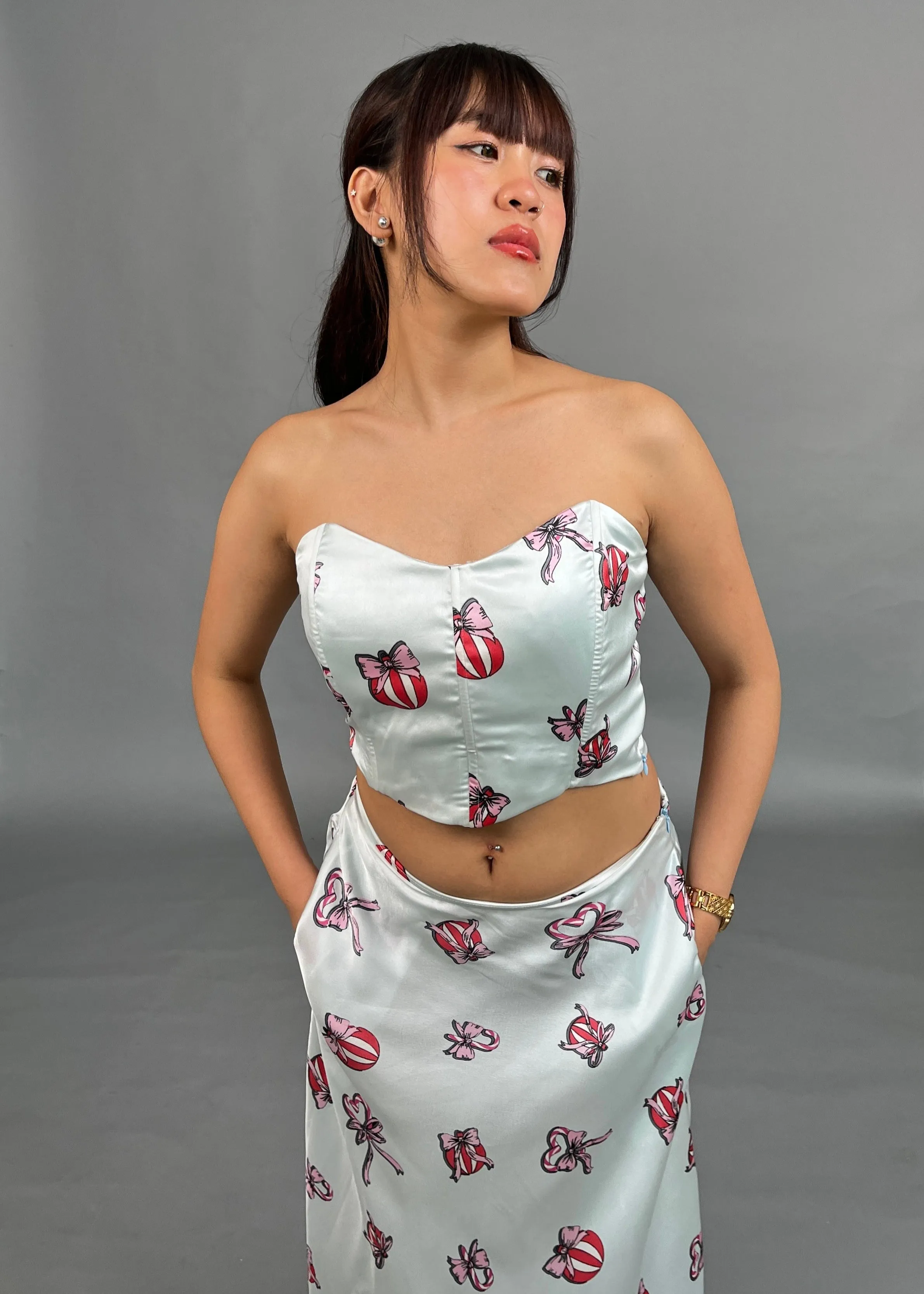 Amara Sky Blue Corset top