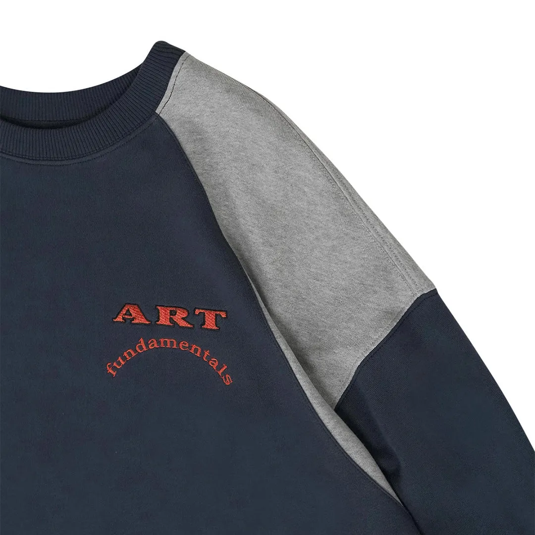 Art School Pullover UNISEX Navy/ Grey