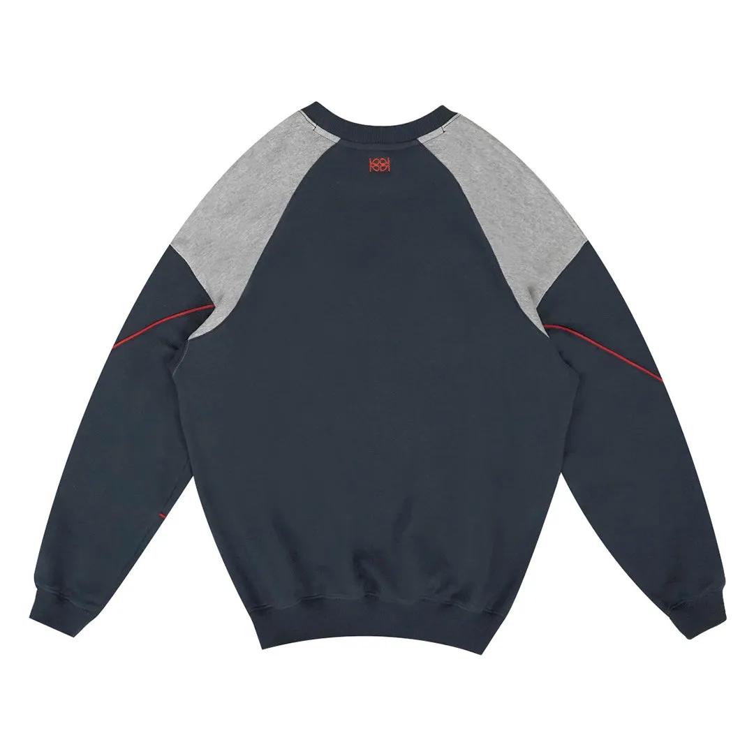 Art School Pullover UNISEX Navy/ Grey