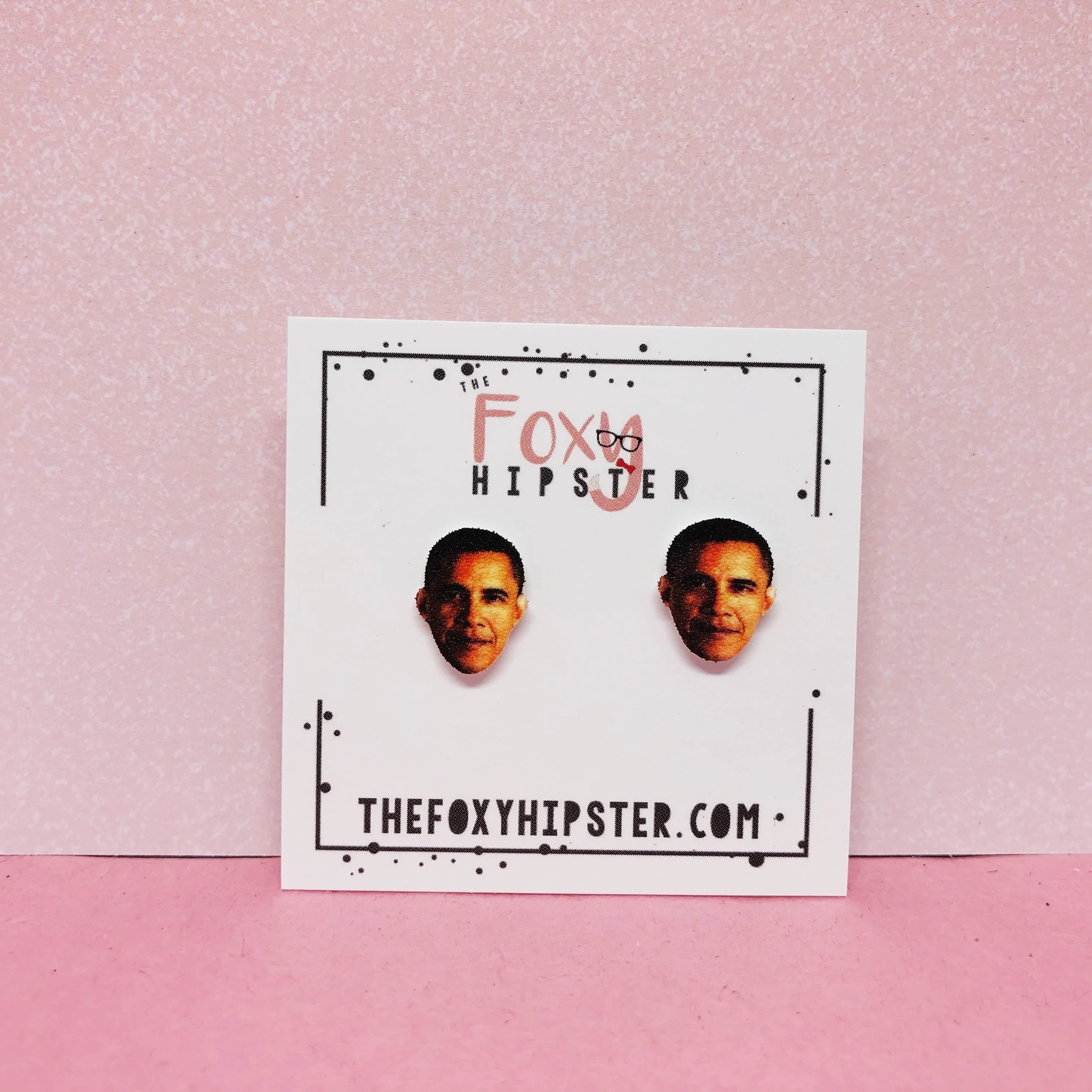 Barack Obama Stud Earrings