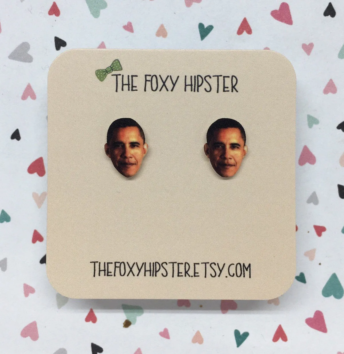 Barack Obama Stud Earrings