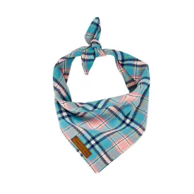 Bubble Gum Check Dog Bandana