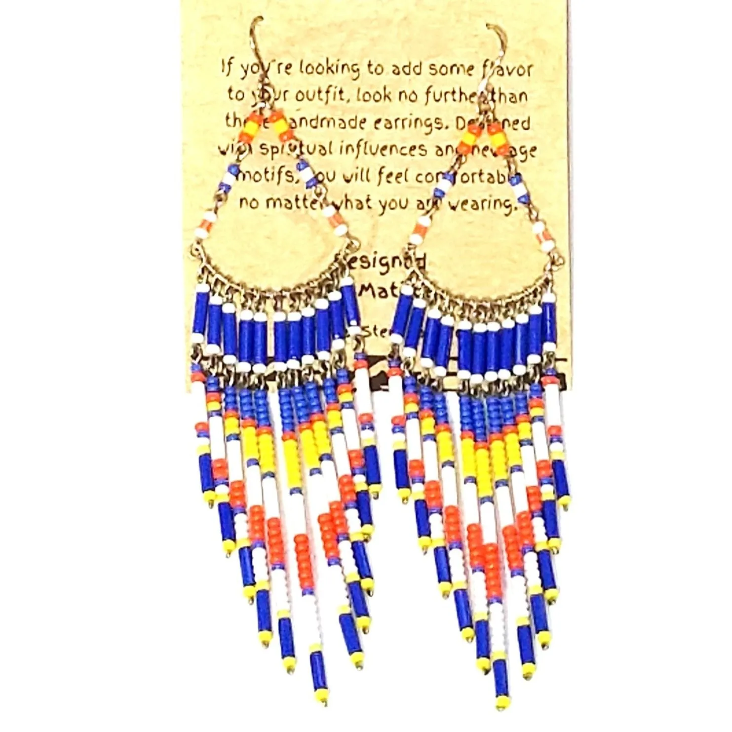 Colorful Beaded Chandelier Earrings