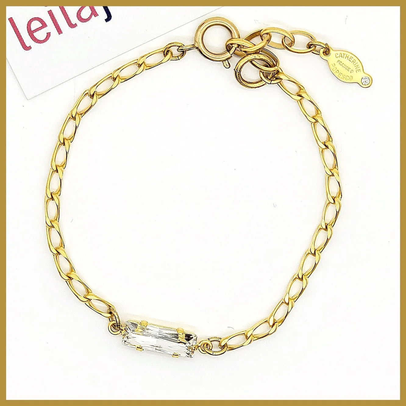 Crystal Baguette Chain Bracelet