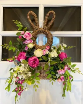 Easter Sale 49% OFF - Bunny Basket Hanging Wall Pocket Spring Decor