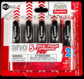 Hexbug Nano Flash 5 Pack Black Art Object Toy by Supreme