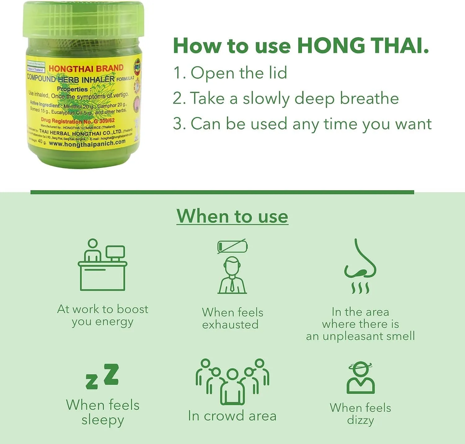 Hong Thai Herbal Inhaler  BUY 1 GET 1 FREE