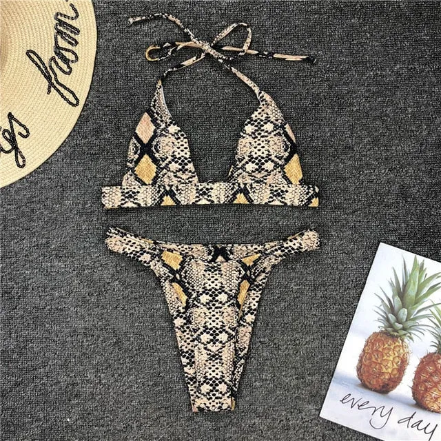 In-X Sexy Leopard one piece swimsuit One shoulder bikini 2019 High cut swimwear women monokini Padded bathing suit New bodysuit