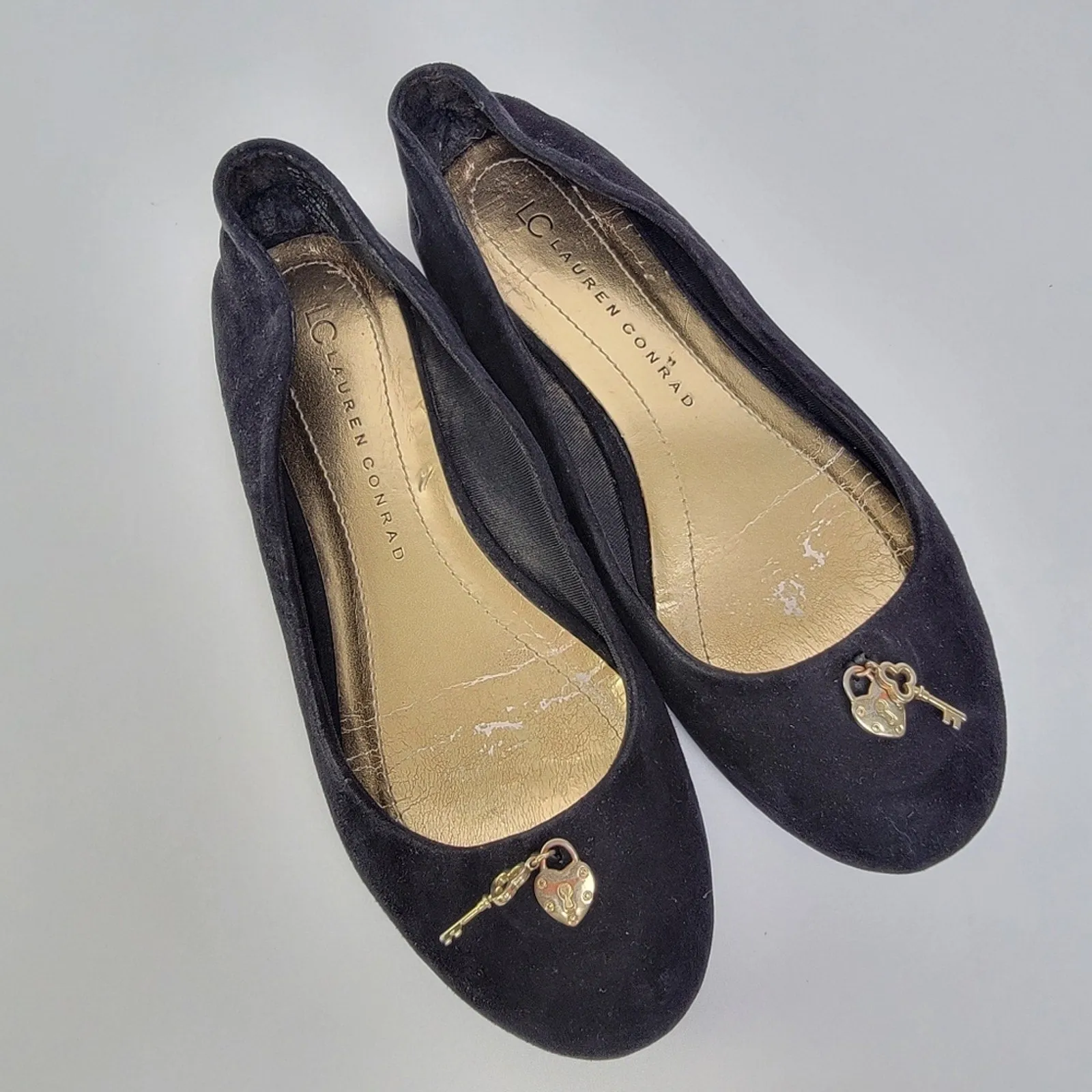 Lauren Conrad Black Lock and Key Ballet Flats - 8