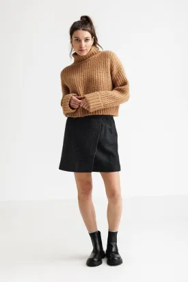 Lelou HW Mini Skirt Dark Grey