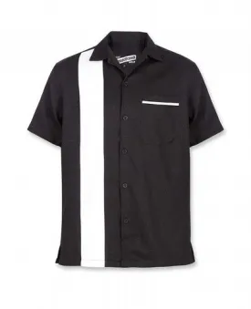 Mens Bowling Shirt • Bowler White Stripe