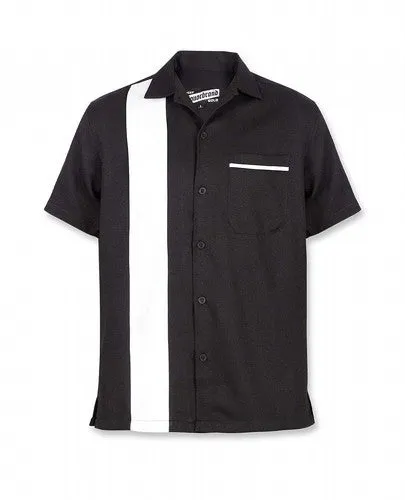 Mens Bowling Shirt • Bowler White Stripe