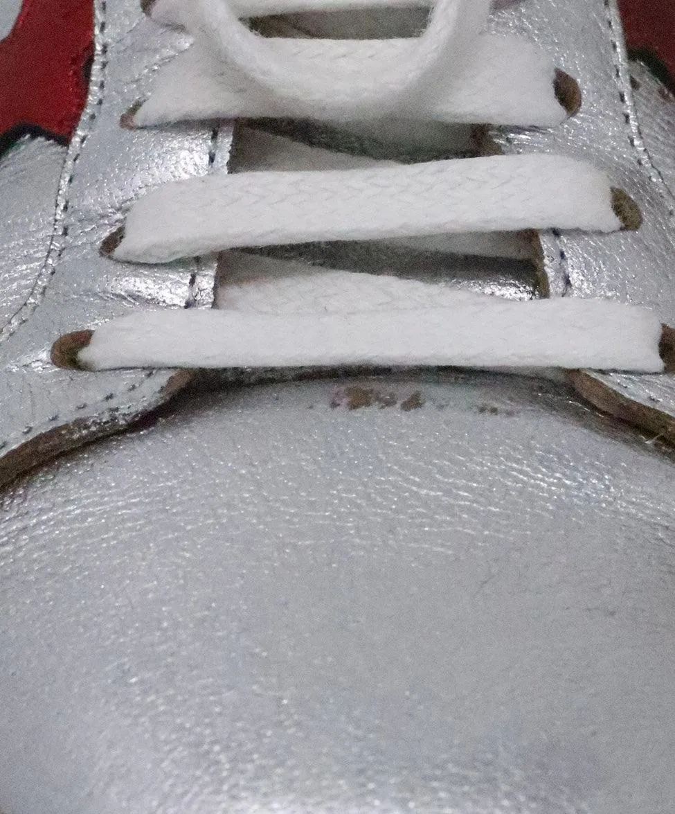 Saint Laurent Metallic Leather Sneakers sz 6