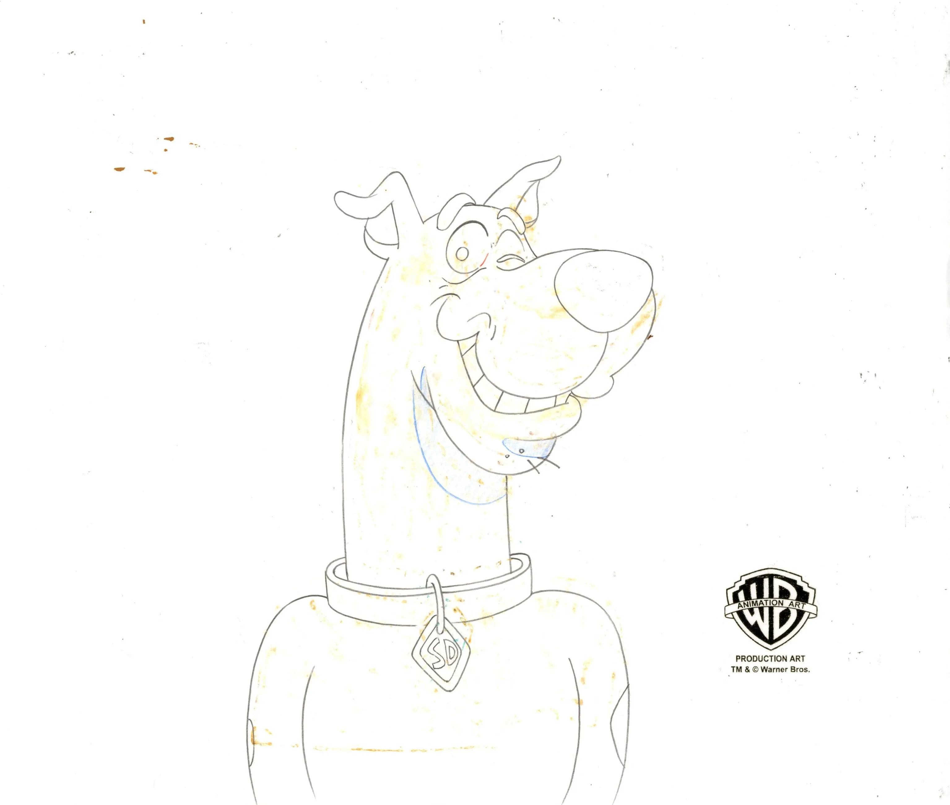Scooby-Doo on Zombie Island Original Production Cel with Matching Drawing Signed by Bob Singer: Scooby-Doo