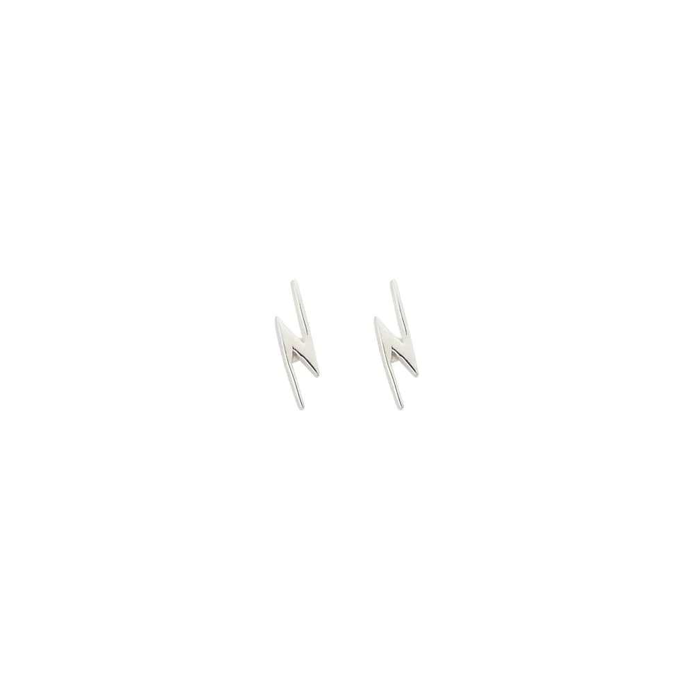 Snap Earrings Tiny Flash Silver